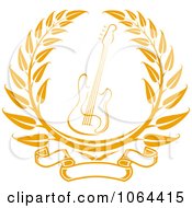 Clipart Guitar Laurel Royalty Free Vector Illustration