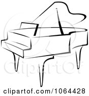 Poster, Art Print Of Grand Piano In Black And White