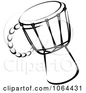 Clipart Drum In Black And White Royalty Free Vector Illustration