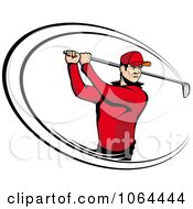 Poster, Art Print Of Golfer Swinging