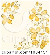 Clipart Yellow And Beige Floral Background Royalty Free Vector Illustration