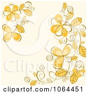 Poster, Art Print Of Yellow And Beige Floral Background