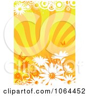 Poster, Art Print Of Orange Floral Background 9