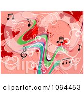 Clipart Red Music Background 1 Royalty Free Vector Illustration