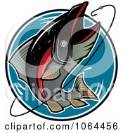 Clipart Fish And Hook Royalty Free Vector Illustration
