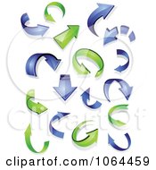 Clipart 3d Arrows Digital Collage Royalty Free Vector Illustration