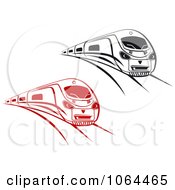 Clipart Subway Trains Digital Collage 1 Royalty Free Vector Illustration