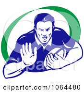 Poster, Art Print Of Rugby Player Holding A Hand Out