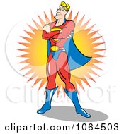 Poster, Art Print Of Male Super Hero Standing Proud