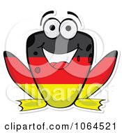 Poster, Art Print Of German Flag Frog
