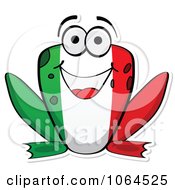 Poster, Art Print Of Italian Flag Frog