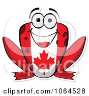 Poster, Art Print Of Canadian Flag Frog