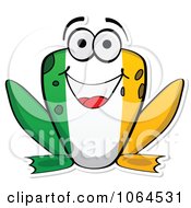 Clipart Irish Flag Frog Royalty Free Vector Illustration