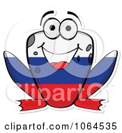 Clipart Russian Flag Frog Royalty Free Vector Illustration by Andrei Marincas