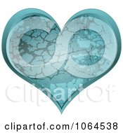Clipart Blue Stone Heart Royalty Free Vector Illustration