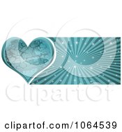 Poster, Art Print Of Blue Stone Heart Banner