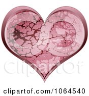 Clipart Pink Stone Heart Royalty Free Vector Illustration