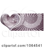 Poster, Art Print Of Purple Stone Heart Banner