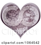 Clipart Purple Stone Heart Royalty Free Vector Illustration