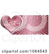 Poster, Art Print Of Pink Stone Heart Banner