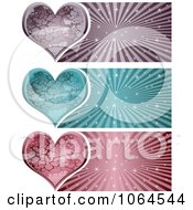 Poster, Art Print Of Stone Heart Banners Digital Collage