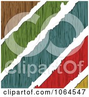 Poster, Art Print Of Torn Colorful Wood Grains