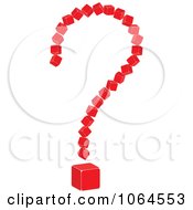 Clipart 3d Red Cube Question Mark Royalty Free Vector Illustration