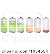 Clipart Scribbled Batteries Royalty Free Vector Illustration