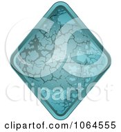 Poster, Art Print Of Blue Stone Rhombus Diamond