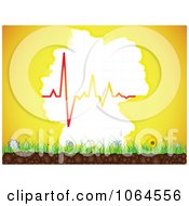 Clipart Heartbeart German Map Sun Over Grass Royalty Free Vector Illustration by Andrei Marincas