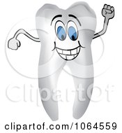 Clipart Happy Tooth Royalty Free Vector Illustration
