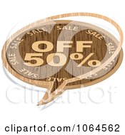 Clipart Wooden Sale Chat Bubble Royalty Free Vector Illustration