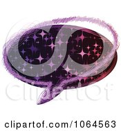 Clipart Purple Sparkle Chat Bubble Royalty Free Vector Illustration by Andrei Marincas