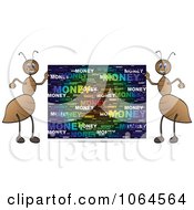 Poster, Art Print Of Ants Holding A Money Banner