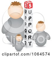 Clipart People With Support Blocks Royalty Free Vector Illustration