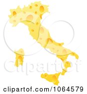 Clipart Cheese Map Of Italy Royalty Free Vector Illustration