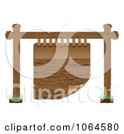 Clipart Wooden Notepad Sign Royalty Free Vector Illustration