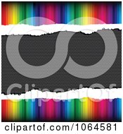 Poster, Art Print Of Torn Rainbow And Carbon Fiber Background
