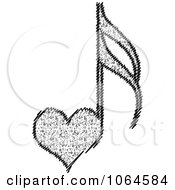 Poster, Art Print Of Heart Music Note