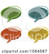 Poster, Art Print Of Colorful Wooden Chat Bubbles