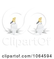 Clipart 3d People With Euro Heads Royalty Free Vector Illustration by Andrei Marincas
