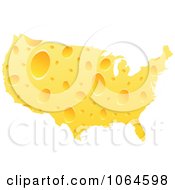 Poster, Art Print Of American Cheese Map
