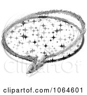 Clipart Grayscale Sparkle Chat Bubble Royalty Free Vector Illustration