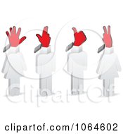 Clipart 3d People With Hand Heads Royalty Free Vector Illustration