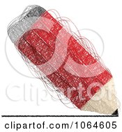 Clipart Red Scribble Pencil Writing Royalty Free Vector Illustration