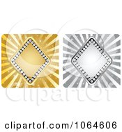 Clipart Silver And Gold Poker Diamonds Royalty Free Vector Illustration
