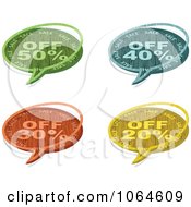 Poster, Art Print Of Colorful Wooden Sale Chat Bubbles