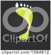 Clipart Footprint On Carbon Fiber Royalty Free Vector Illustration