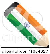 Poster, Art Print Of 3d Writing Indian Flag Pencil