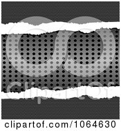 Clipart Torn Carbon Fiber And Metal Background Royalty Free Vector Illustration
